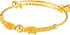 loyoe jewelry 24k Yellow Gold Plated Baby's Bracelet Adjustable Children's Bangle(2pcs/lot)...