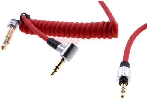 3.5mm&6.5mm Coiled Cord Replacement Detox Edition Cable Compatible with Beats Solo SoloHD Pro Detox Headphones...