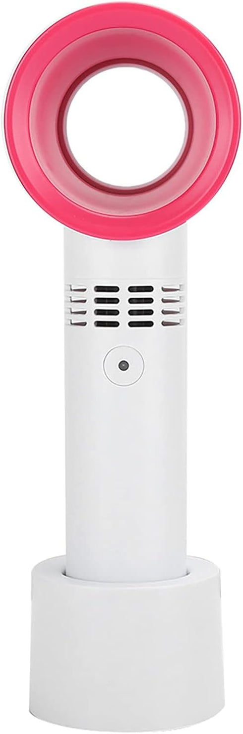 Portable Handheld Fan, Portable Mini USB Rechargeable Bladeless Fan, Three Adjustment Speeds, 360° All Around Air Suction, Handy Cooler for Home O...
