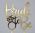 Bride to Be Cake Topper, Engagement, Bachelorette Party Decoration Supplies (Gold)...