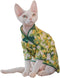 Traditional Culture Sphynx Hairless Cat Cotton T-Shirts Cat Clothes Pet Sweater Cat Vest Pet Clothes Kitten Shirts Cats & Small Dogs Apparel (Whit...