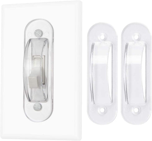 Wall Switch Guards Plate Covers Child Safety Security Home Decor (2 Pack), Clear - Keeps Light Switch ON Or Off Prevent Accidental Device Turn On ...