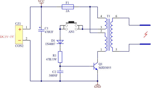Arc Lighter Cigarette Lighter DC3-5V high Voltage Generator high Voltage Module Transformer...