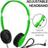 Maeline Adjustable 3.5mm Headphones with Leather Cushions (10 Pack)...