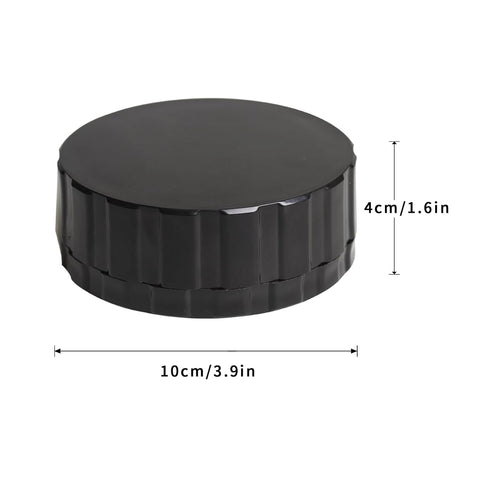 Denture Case,Dental All-Ceramic Veneer Processing Box, Denture Veneer Processing Box Round Shape Reusable Black Denture Storage Box with Spare Pad...