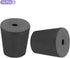 MECCANIXITY Rubber Tapered Plug 18mm to 24mm Solid Test Tubes Bungs Stopper with Hole Black for Lab Home 16 Pieces...