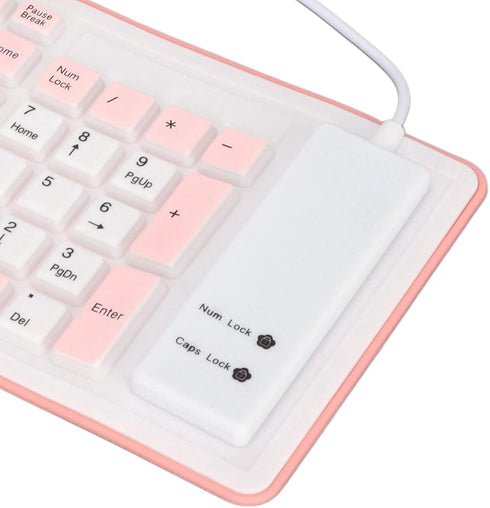 Heayzoki Roll Up Keyboard, Foldable Silicone Keyboard 103 Keys USB Wired Waterproof Mute Keyboard, Fadeless Foldable Keyboard for Pc Laptop Travel...