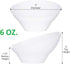 PLASTICPRO Disposable Angled Plastic Bowls Round Small Serving Bowl, Elegant for Party's, Snack, or Salad Bowl, White, Pack of 8...