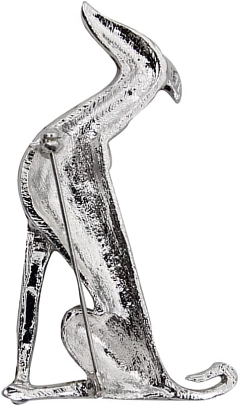 Fashion Brooch Jewelry Silver Tone Greyhound Scotty Borzoi Hound Dog Puppy Canine Rhinestone Enamel Animal Pin Brooch...