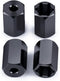 4 PCS 5mm to 7mm Wheel Hex Adapters (+10mm) for 1/10 WPL D12 RC Truck Car 1/24 SCX24 RC Upgrades Accessories Black...