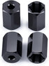 4 PCS 5mm to 7mm Wheel Hex Adapters (+10mm) for 1/10 WPL D12 RC Truck Car 1/24 SCX24 RC Upgrades Accessories Black...