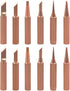Mesee 12 Pcs Soldering Iron Tip Kit, Lead-Free Copper 900M Solder Tips Replacement Welding Head Tool Accessories for Hakko, Radio Shack, TENMA, AT...