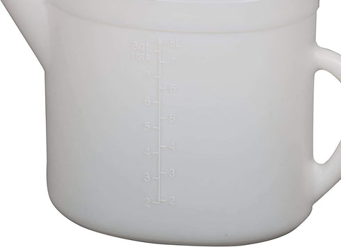 Funnel King 32377 8 Quart High Density Polyethylene Pitcher, Multicolor...