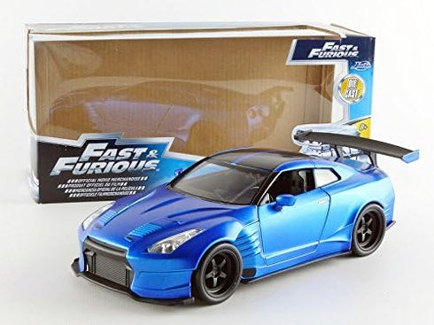 Jada Toys Fast & Furious 1:24 2009 Brian's Nissan GT-R R35 Ben Sopra Die-cast Car, Toys for Kids and Adults Blue...