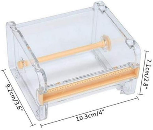 Mvchifay 2 Pack Tape Dispenser Transparent Washi Tape Cutter Roll Tape Holder for Desk (2 Pack-Green)...