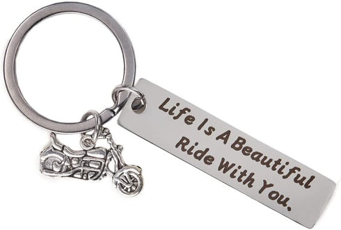 Ride motorcycle stainless steel safe with you key chain key ring drive safe couple car key chains life beautiful men valentines keychains women bo...