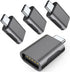 AuviPal 10Gbps USB C to USB 3.1 Adapter (4 Pack), Thunderbolt 4/3 to USB OTG Converter for iPhone 15, MacBook, iPad, iMac and More Type C Devices ...