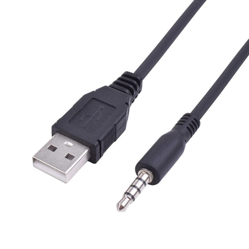 USB to 3.5mm Male Aux Audio Cable Cord, Charger Cable Data Transfer for Headphones, Speakers, MP3/MP4 Players, Watches & More 3.5mm port devices(3...