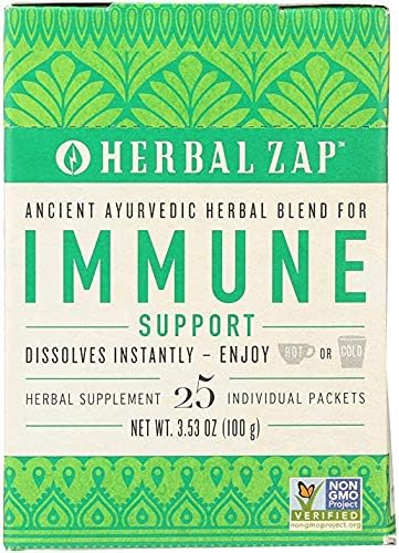 Herbal Zap Immune Support Ayurvedic Herbal Supplement 1 Box of 25 Packets...
