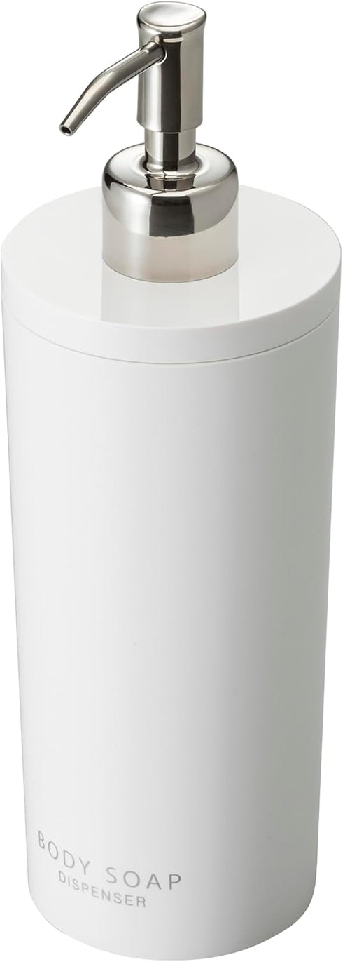 Yamazaki 2932 Tower Body Soap Dispenser Contemporary Bottle Pump for Shower, Round, White...