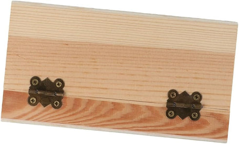Unfinished Wooden Box,5.9x3.9x3.1In Storage Box with Hinged Lid,Crafts DIY Box for Jewelry Home Deocration...