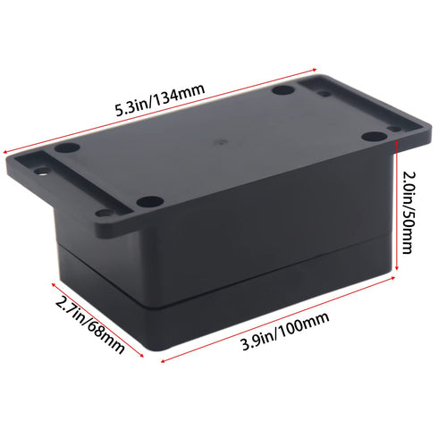 Watertight Junction Box, IP67 Waterproof Project Box Durable ABS Plastic Electronic Enclosure Case for DIY Electrical Project with Wall Fixed Ear ...