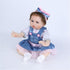 Reborn Baby Doll Clothes for 17-22 Inch Newborn Baby Doll Girl, Baby Doll Clothes Outfit Accessories fit 17-22 Inch Reborn Baby Doll Girl?Denim Sk...