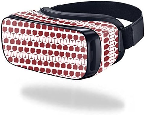 MightySkins Skin Compatible with Samsung Gear VR (Original) wrap Cover Sticker Skins Red Wine......