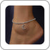 Boho Moon Star Anklet Bracelet Vintage Crystal Moon Ankle Bracelet CZ Tennis Chain Ankle Chain Bracelet Personalized Star Foot Chain Jewelry for W...