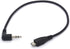 Angled 3.5 mm to Micro USB Cable Adapter - Convert Micro USB B 5 Pin Male to 3 Pole 3.5mm Male Jack Aux Audio for Intercom Tower Urban Samsung Gal...