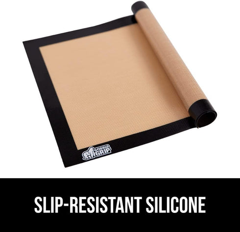 Gorilla Grip BPA-Free Reusable Silicone Baking Mat, 2/3 Sheet, Nonstick Liner for Oven Cookie Sheets, Heat Resistant, No Oil Greasing Needed, Easy...