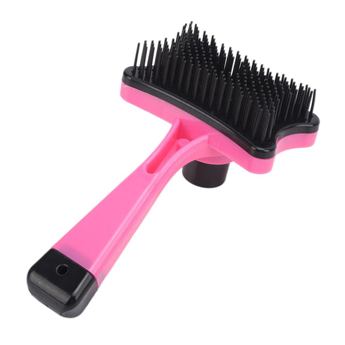 GLOGLOW Pet Grooming Brush, Self Cleaning Slicker Brush Short and Long Hair Shedding Brush for Dogs Cats Gently Removes Loose Undercoat(Rose Red) ...