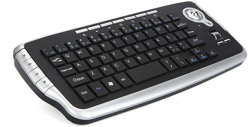 Mini Ergonomic Keyboard Trackball Air Mouse 1200dpi Function TV 2.4G Wireless Keyboard with trackball for Lapotp PC TV (Silver)...