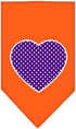 Mirage Pet Products Purple Swiss Dot Heart Screen Print Bandana for Pets, Large, Navy Blue...