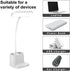 Adjustable Gooseneck Reading Lamp with Pen Holder/Phone Holder?Home Office Desk Lamp with Touch Control? 3 Color Modes,Stepless Dimming, Rechargea...