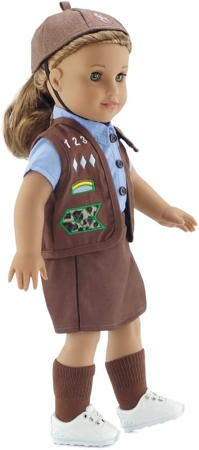 Emily Rose 18-inch Doll Clothes Modern 4-Piece Girl Scout Brownie-Inspired Uniform | Gift Boxed! | Compatible with 18" American Girl Dolls...