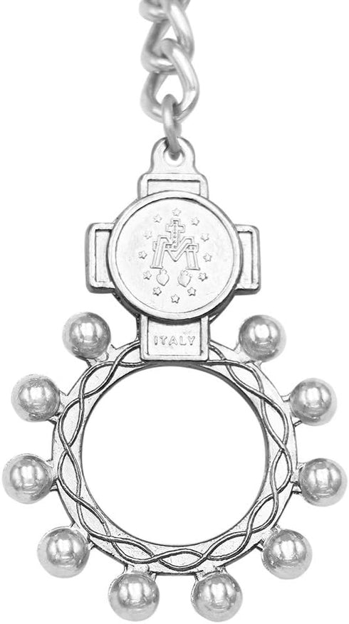 Rosemarie Collections Women's Religious Gift Miraculous Medal Rosary Keychain...