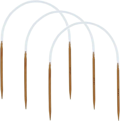 3Pcs 4.5mm Wooden Circular Knitting Needle US Size 7 Round Knitting Needles 16 Inch for Handmade Knitting DIY Blankets Socks Baby Hats Cuffs Sweat...