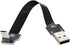 Cablecc Up Angled USB 2.0 Type-A Male to Micro USB 5Pin Male Data Flat Slim FPC Cable for FPV & Disk & Phone 200cm...