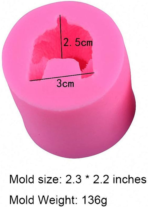 2Pcs 3D Baby Bear Silicone Candle & Soap Teddy Bear Chocolate & Candy Mold...