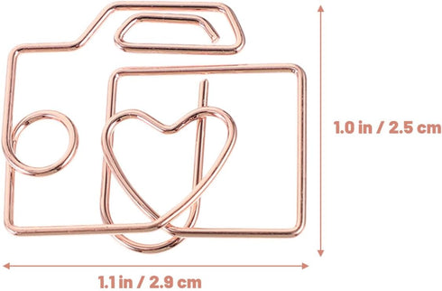 20pcs Metal Mini Paper Clip Decorative Paper Clips Exquisite Clips Multi-use Paper Clips Unique Shaped Paper Clips Exquisite File Clips Craft Clip...