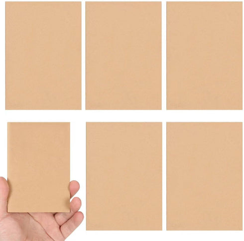 Small(Mini) Pocket Notebook Set, DIY Kraft Brown Cover, Quality Blank Unlined Material,Attention to Detail,5.1" X 3.5", 22 Pages Per Notebook, 6-P...