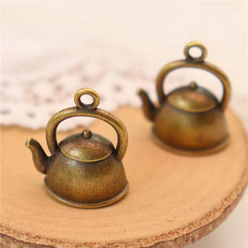 30 Pcs Metal Teapot Charms Pendants Mini Teapot Pendants Vintage Tea Kettle Charms Bulk Pendant for DIY Crafts Bracelet Earrings Necklace Jewelry ...