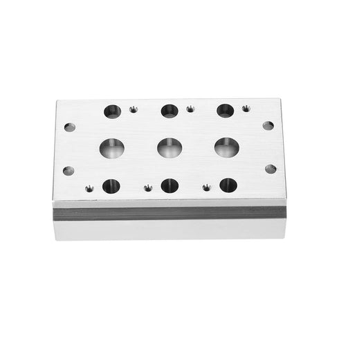 uxcell 1/4" G Thread 3 Row Aluminum Manifold Solenoid Air Pneumatic Valve Base Socket for 4V210 Series...