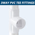 4Pcs 3Way PVC Tee Fittings 3/4", Right Angle Corner Fitting for DIY Building Furniture Greenhouse Shed Pipe Fittings Tent Connection...