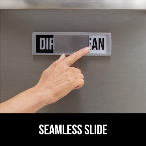 Gorilla Grip Clean and Dirty Dishwasher Magnet Sign, Optional Adhesive, Magnetic Kitchen Decor, Easy Read, Non-Scratch, Heavy Duty Shutter Slide M...