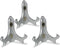 BANBERRY DESIGNS Silver Display Stands - Set of 3 Metallic Silver 5" Wood Easels - Plate Stand Holder - Silver Wedding Decorations - Place Card Ho...