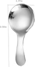 6 Pcs Stainless Steel Short Handle Thickened Small Round Spoons For Honey Candy Coffee Tea Salt Jam and Mustard - Ice Cream Dessert Spoon (D Silve...