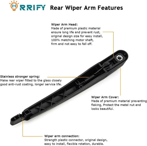 Rear Wiper Arm blade Set for Dodge Grand Caravan 2008-2015, for Chrysler Town and Country 2008-2015 Rear Windshield Window Wiper Kit, Replaces OE:...