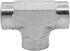 (2-PACK) 5605-04-04-04 Hydraulic Hose Adapter Fitting 1/4" Female (1/4-18 NPTF) × 1/4" Female (1/4-18 NPTF) × 1/4" Female (1/4-18 NPTF) Street Tee...